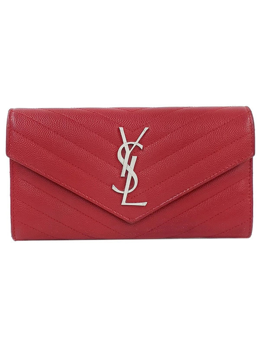 SAINT LAURENT PARIS Saint Paris Cassandra Matelasse Flap Wallet Bi fold Long